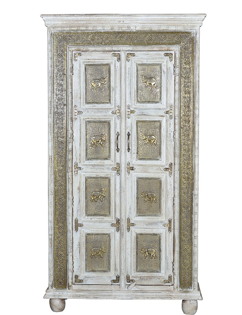 Armário 6483 Branco acabamento Craquelado