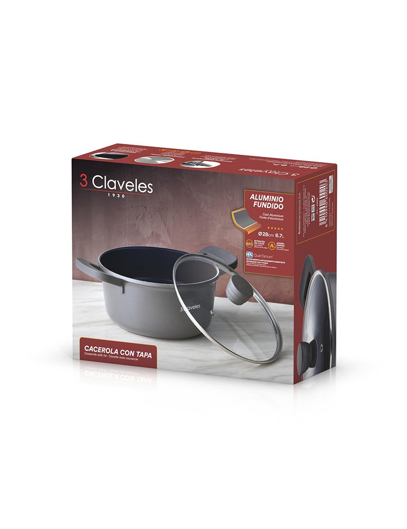 Caçarola 3Claveles 28 cm