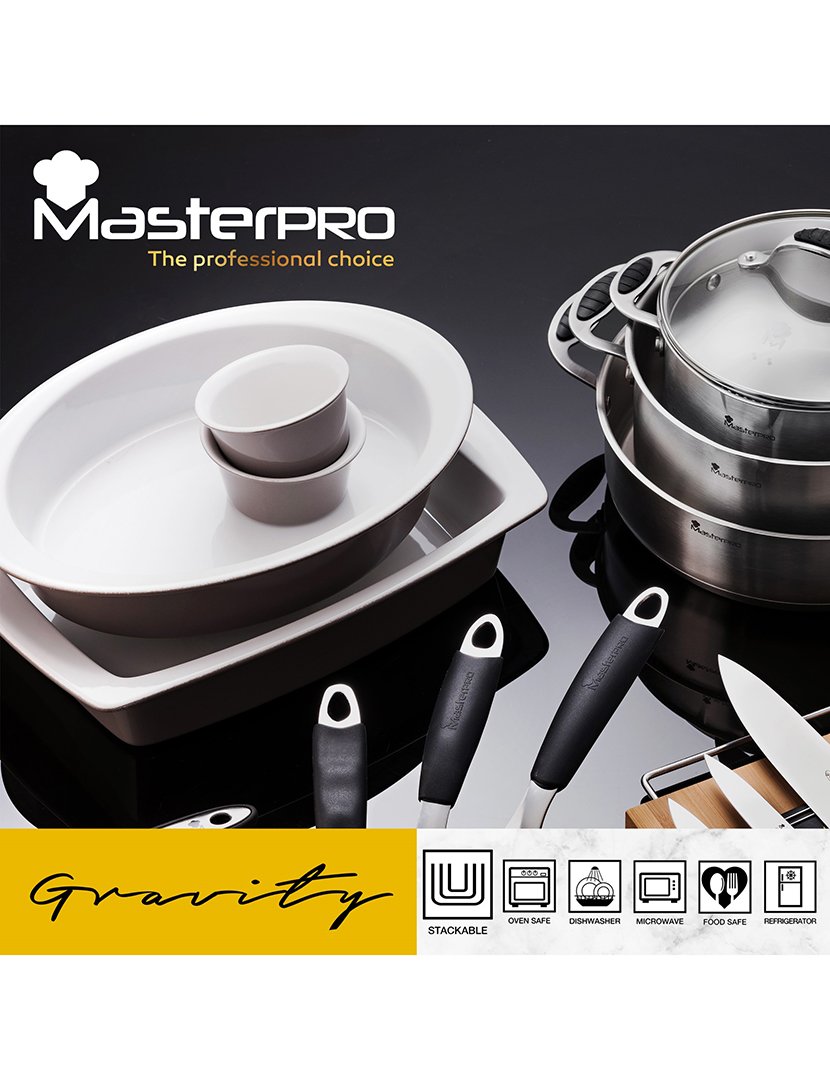 Travessa oval de cerâmica Gravity de 36 cm