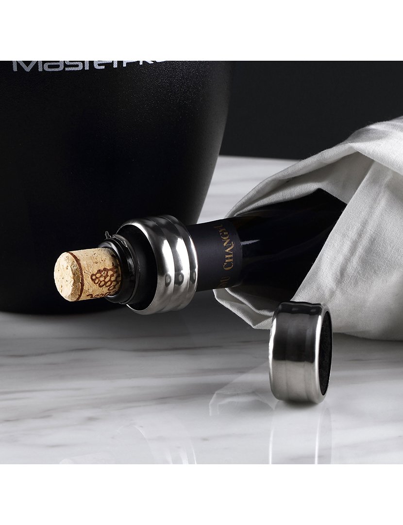 Conjunto de 2 anéis gotejadores em aço inoxidável da coleção Cru Wine Expert.