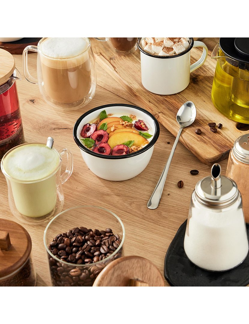 Conjunto de 2 açucareiros de vidro, 350ml