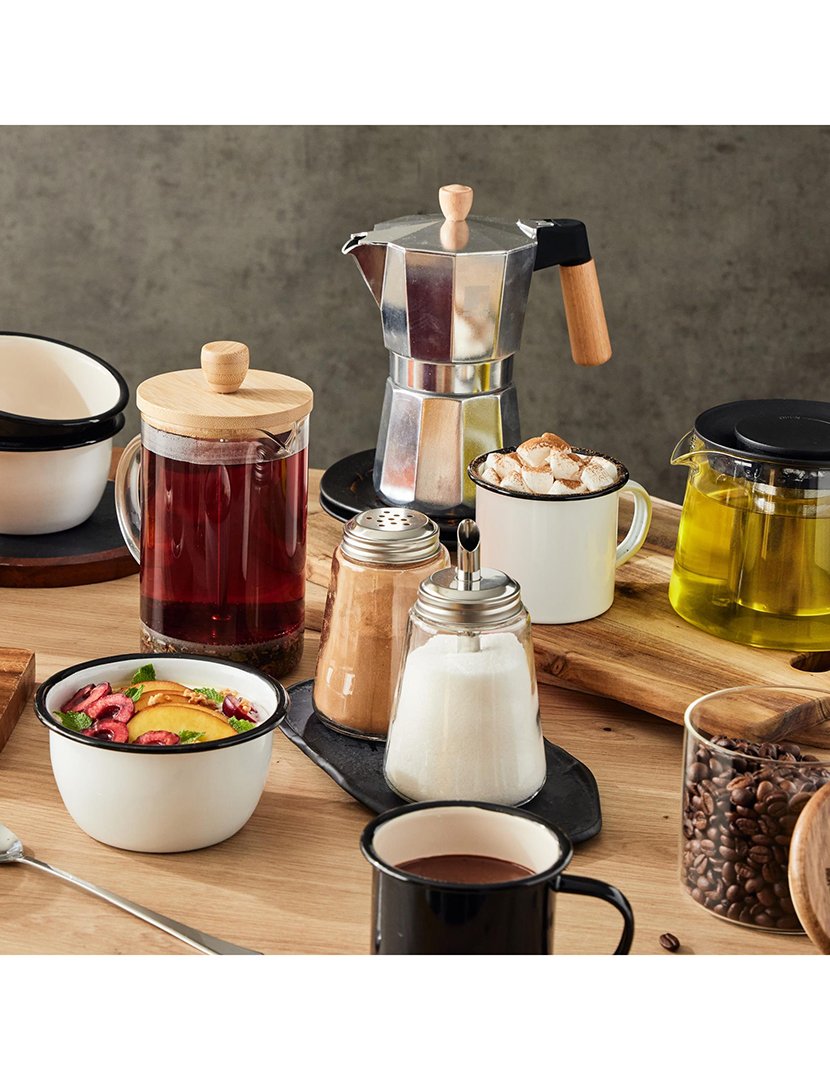 Conjunto de 2 açucareiros de vidro, 350ml