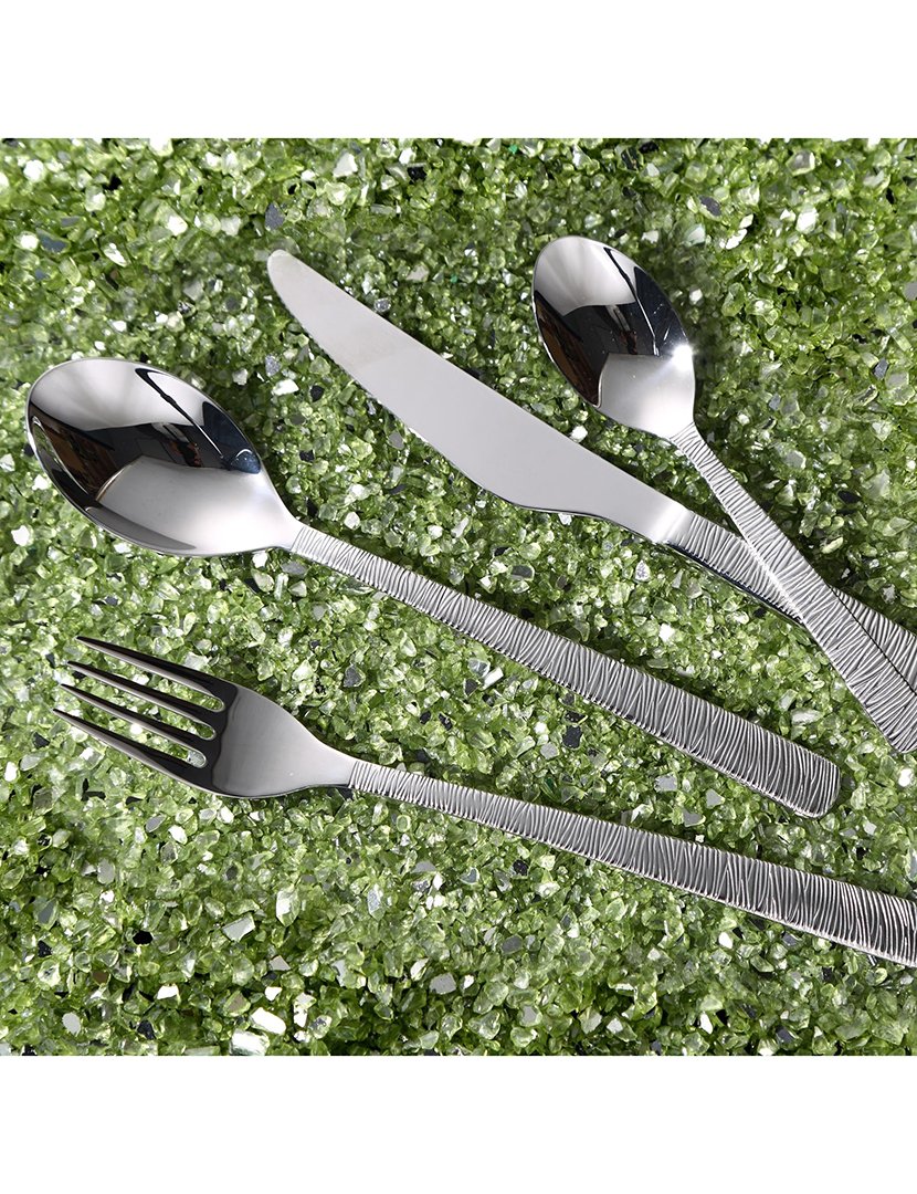 Conjunto de 2 facas de mesa Lyon em aço inoxidável