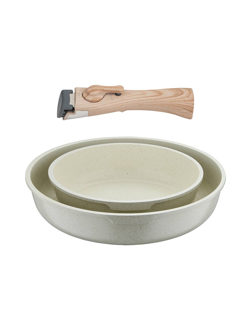 Conjunto 2 Frigideiras Click&Cook Fundido Bege