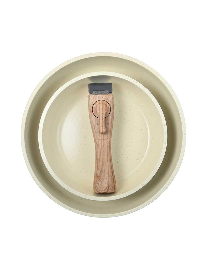 Conjunto 2 Frigideiras Click&Cook Fundido Bege