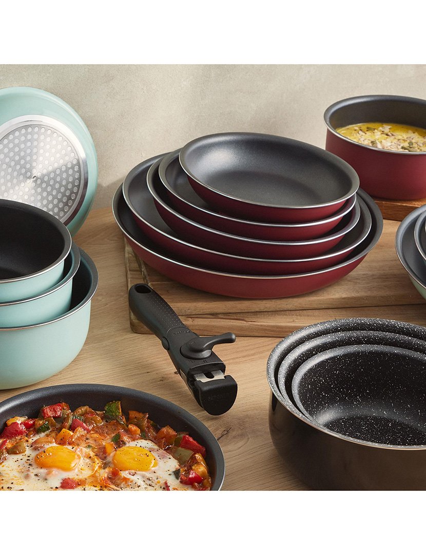 Conjunto 3 Frigideiras Click&Cook Vermelho