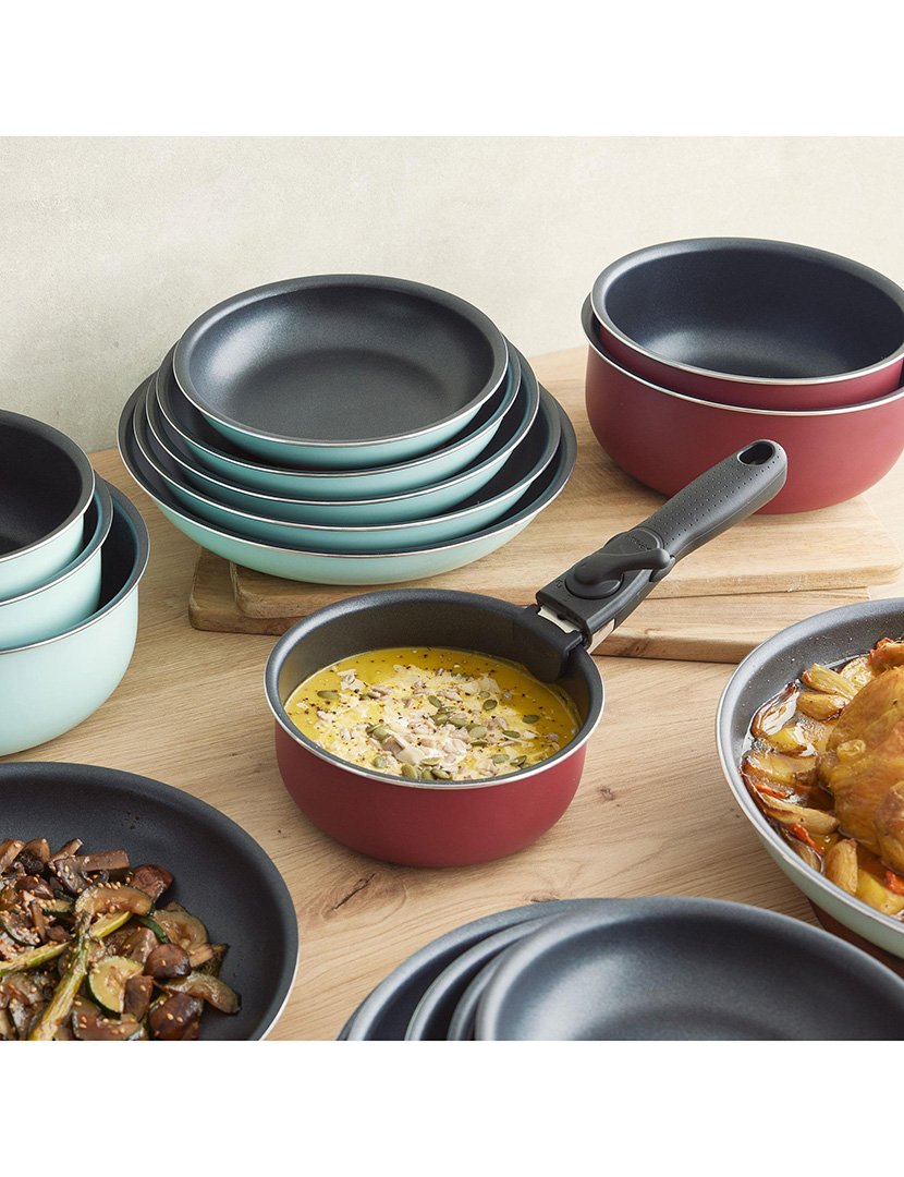 Conjunto 3 Caçarolas Click&Cook Vermelho