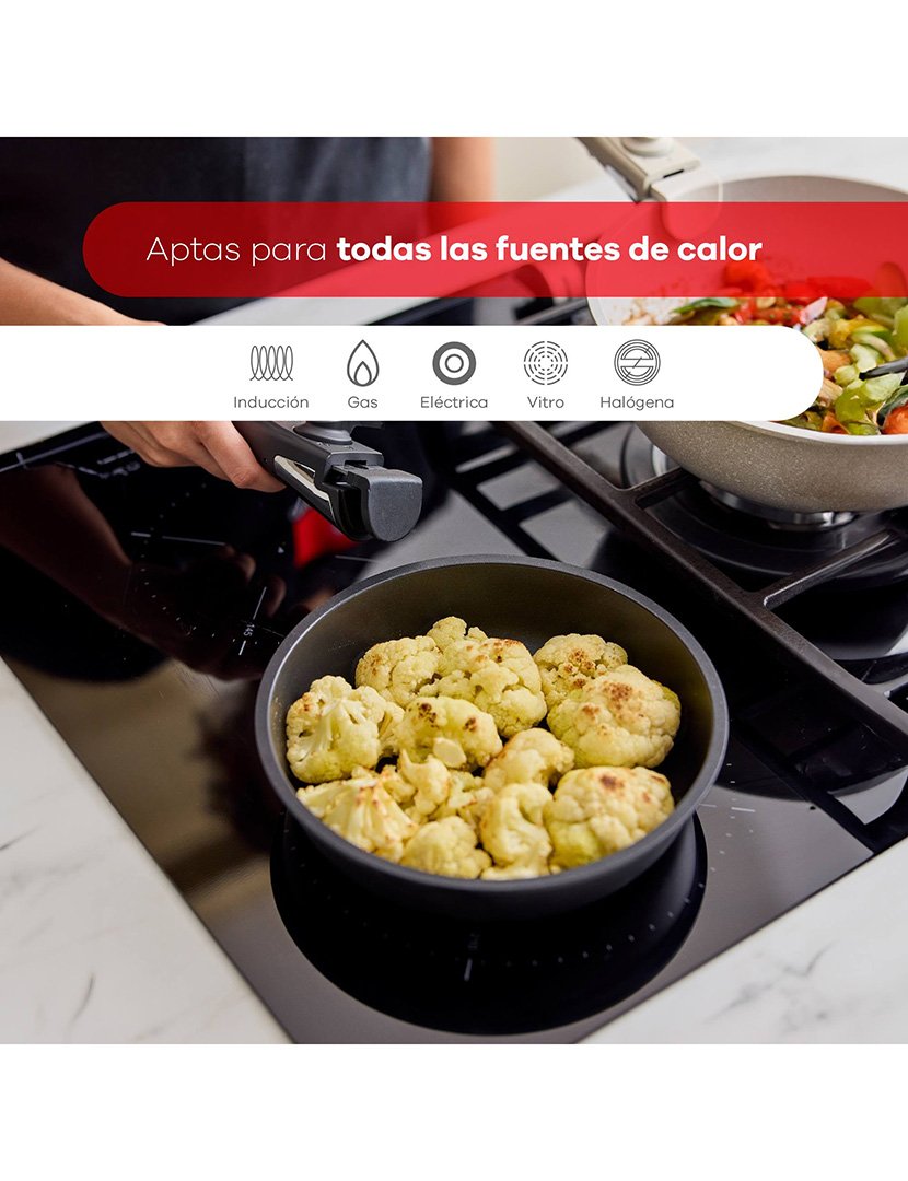 Trem Cozinha 7 Peças Click&Cook Fundido Bege