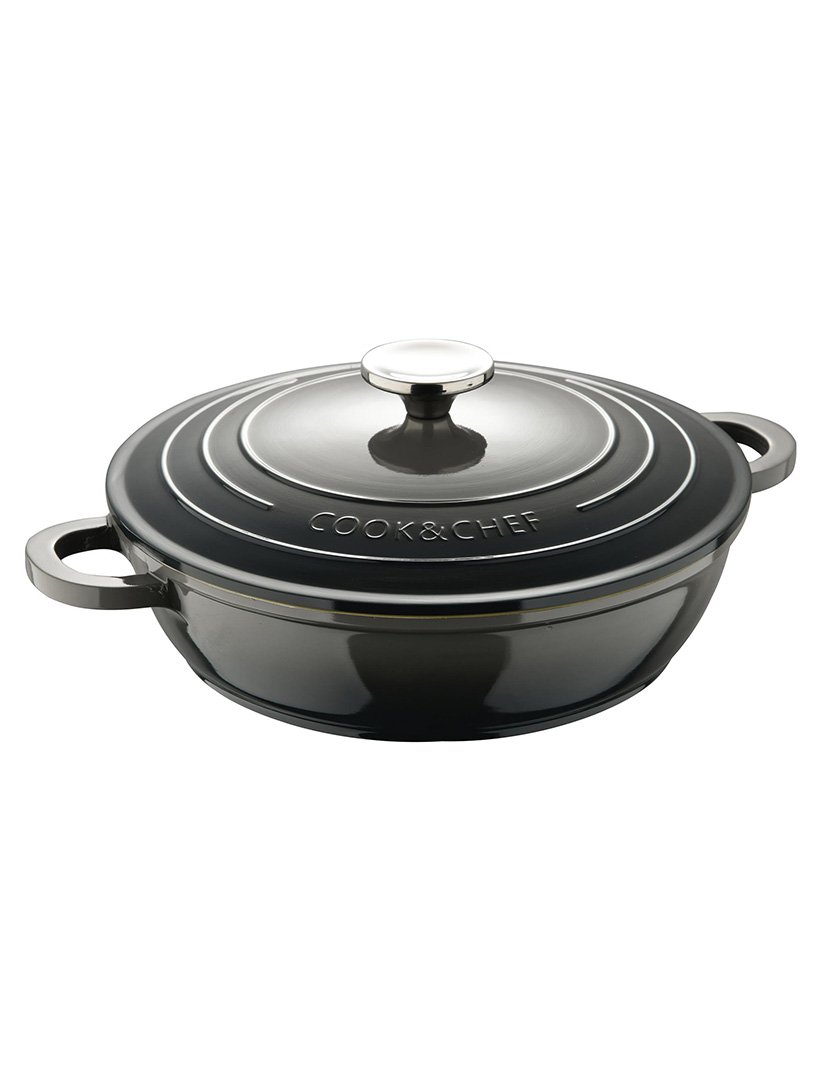 Caçarola Baixa Excalibur Cinzento 24 cm