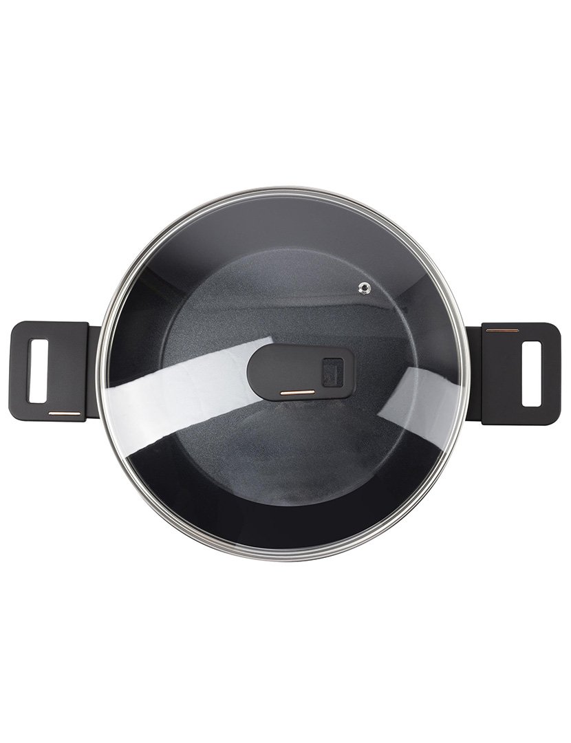 Caçarola Baixa Copper Preto 28 cm