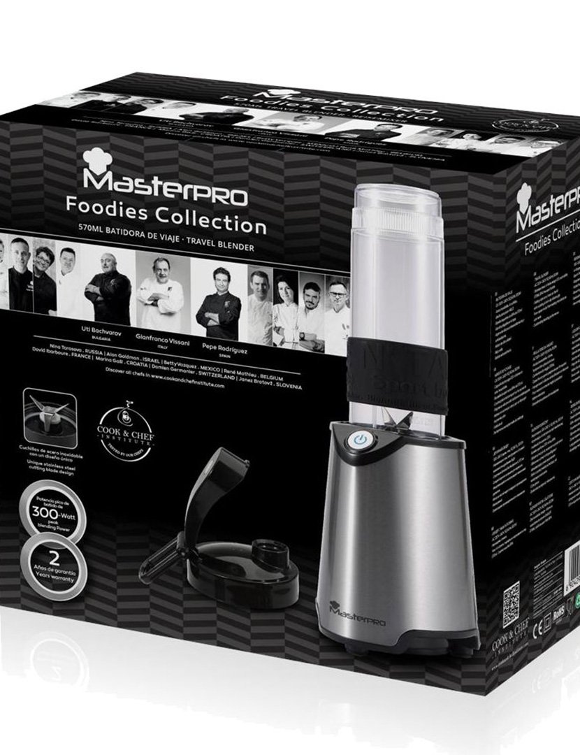 Liquidificador Foodies de 570ml com 4 lâminas duráveis