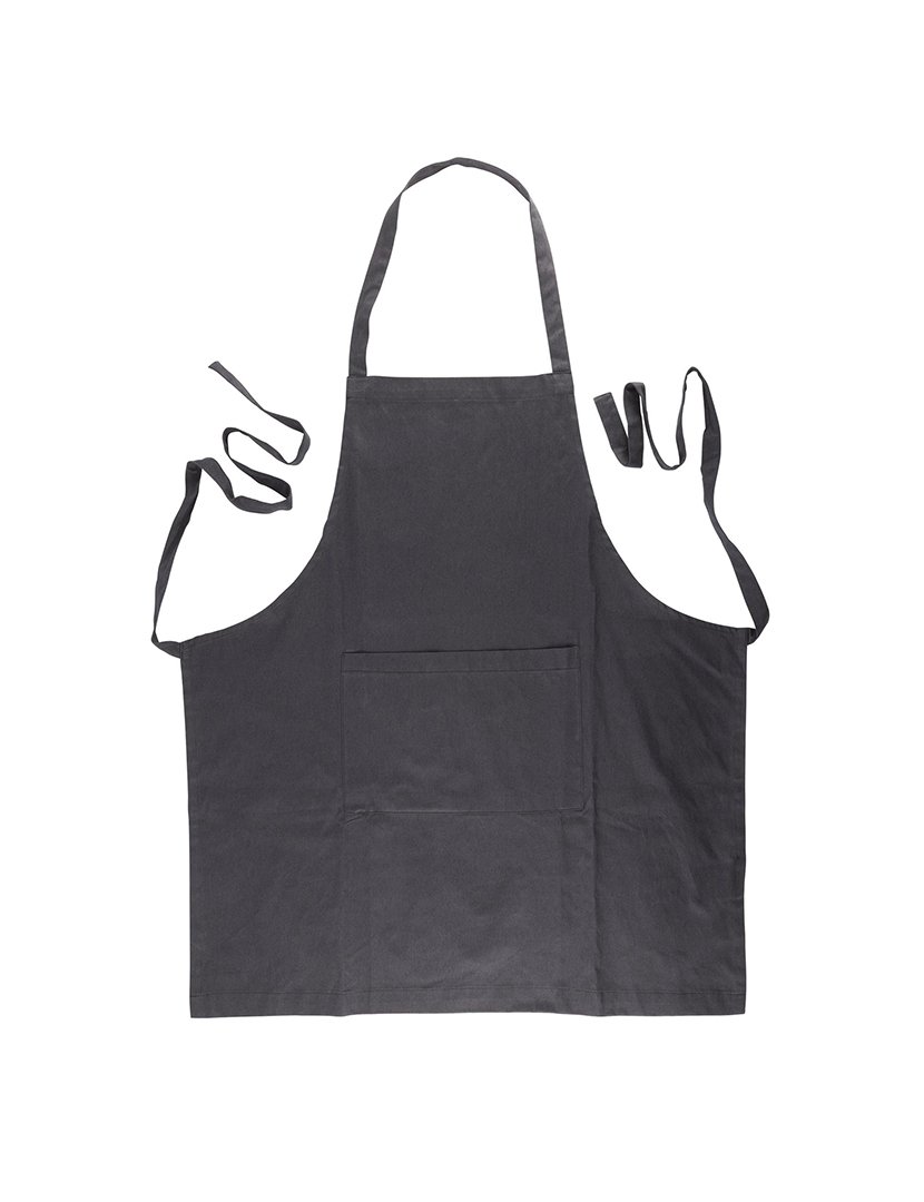 Avental de cozinha cinza escuro, 100% algodão, 75x80cm, tamanho único, Smart