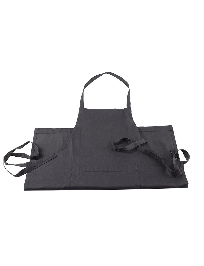 Avental de cozinha cinza escuro, 100% algodão, 75x80cm, tamanho único, Smart