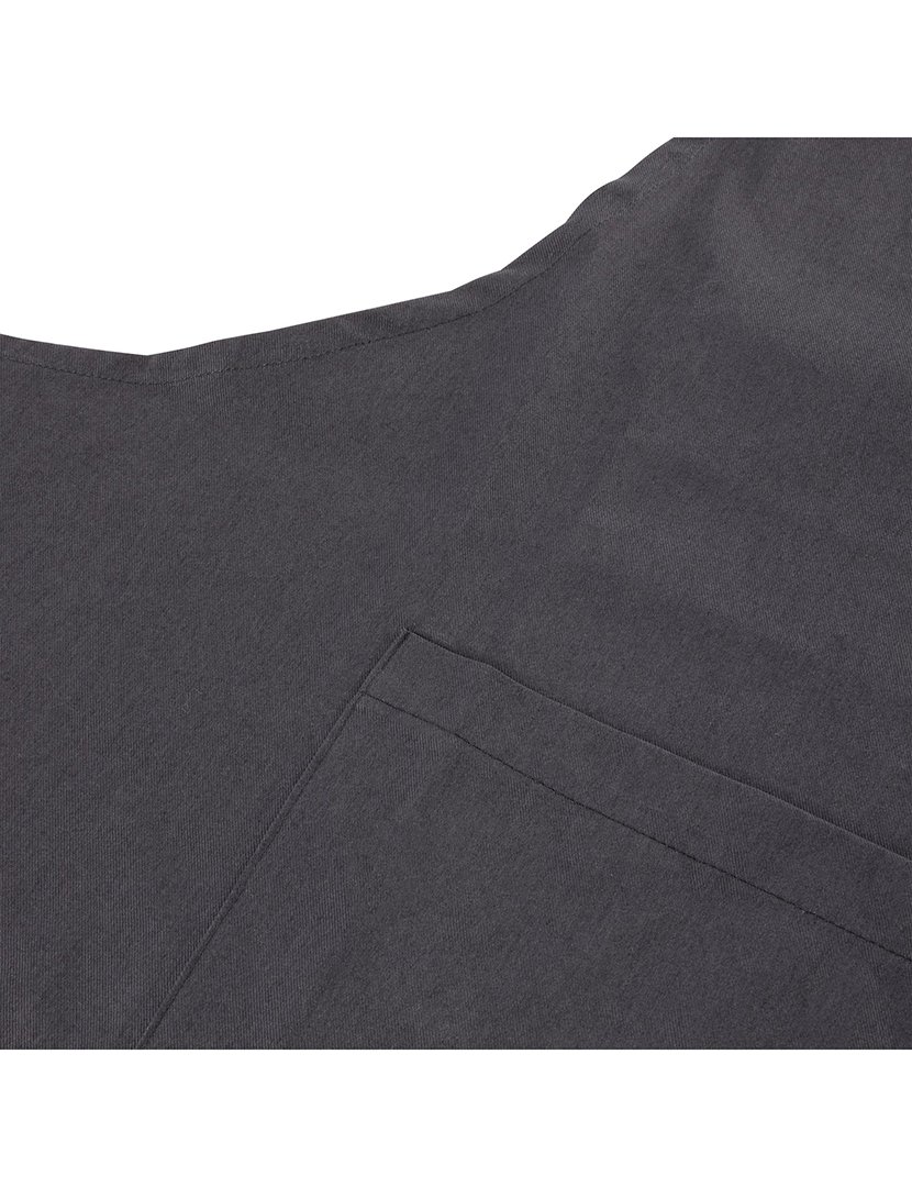 Avental de cozinha cinza escuro, 100% algodão, 75x80cm, tamanho único, Smart