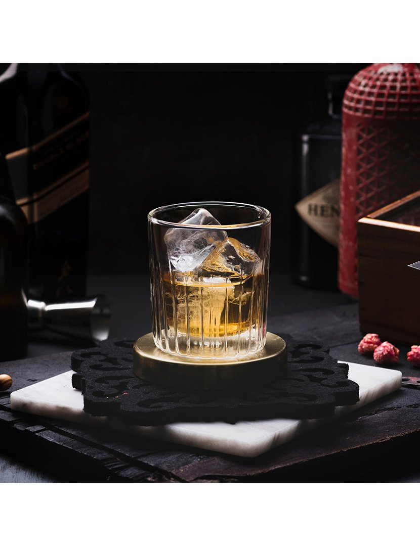 Conjunto de 2 copos de coquetel de 300ml em borosilicato de parede dupla da