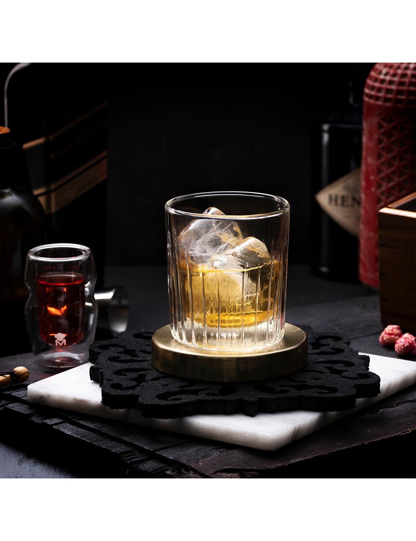 Conjunto de 2 copos de coquetel de 300ml em borosilicato de parede dupla da