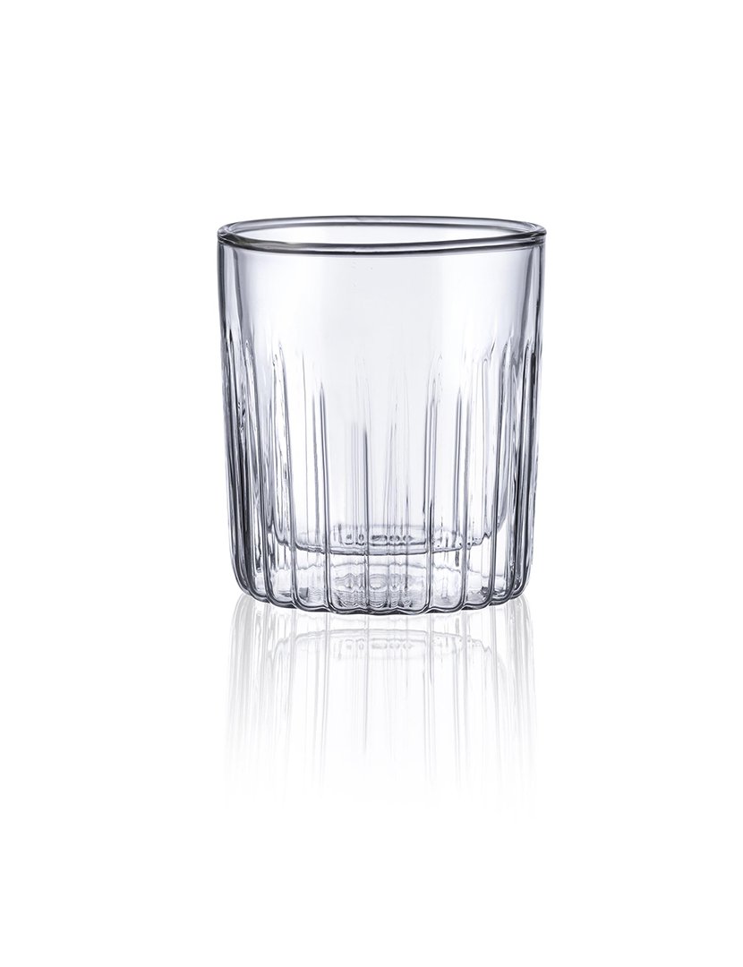Conjunto de 2 copos de coquetel de 300ml em borosilicato de parede dupla da