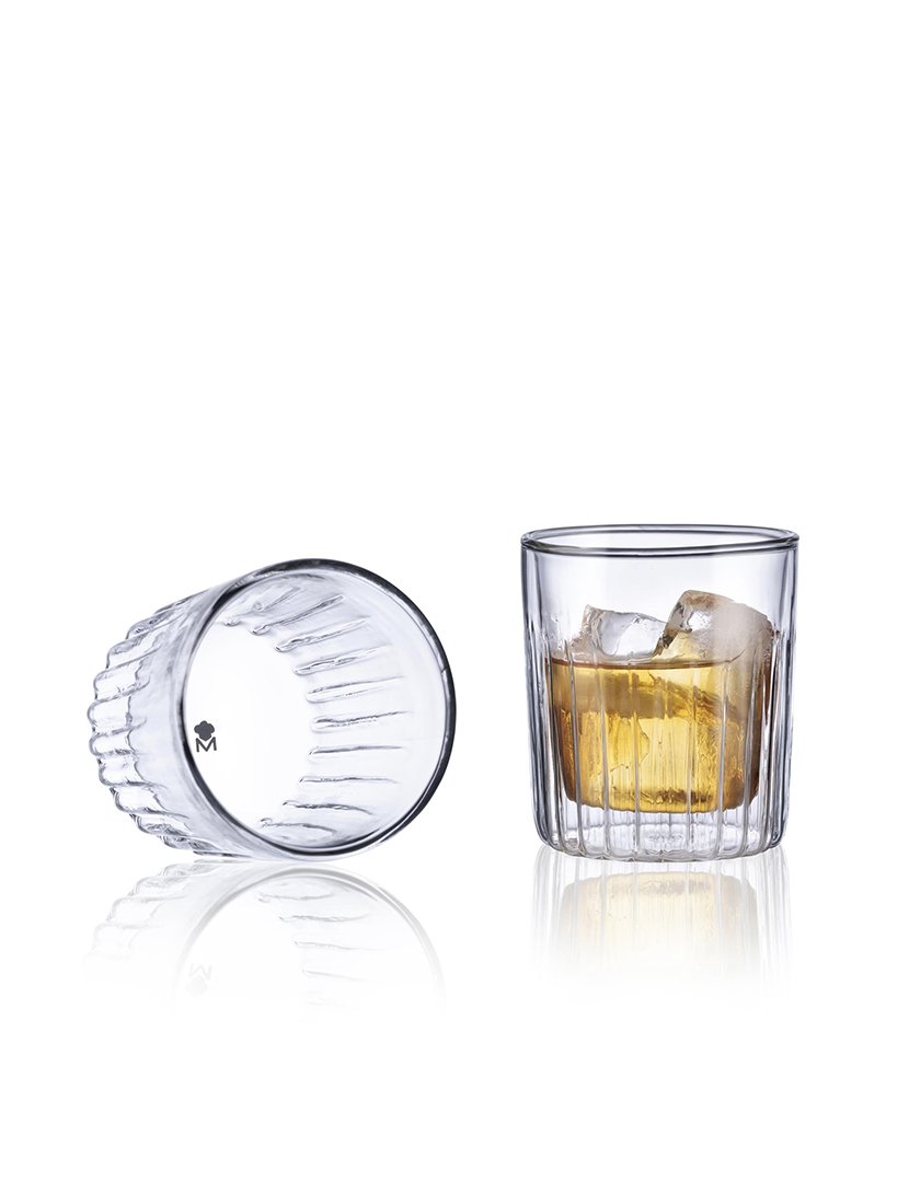 Conjunto de 2 copos de coquetel de 300ml em borosilicato de parede dupla da