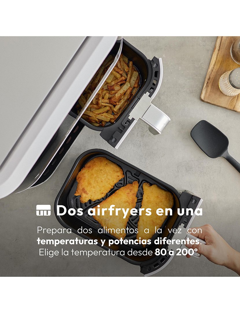 Fritadeira elétrica Rocket Duo 900 com 11 funções Branco