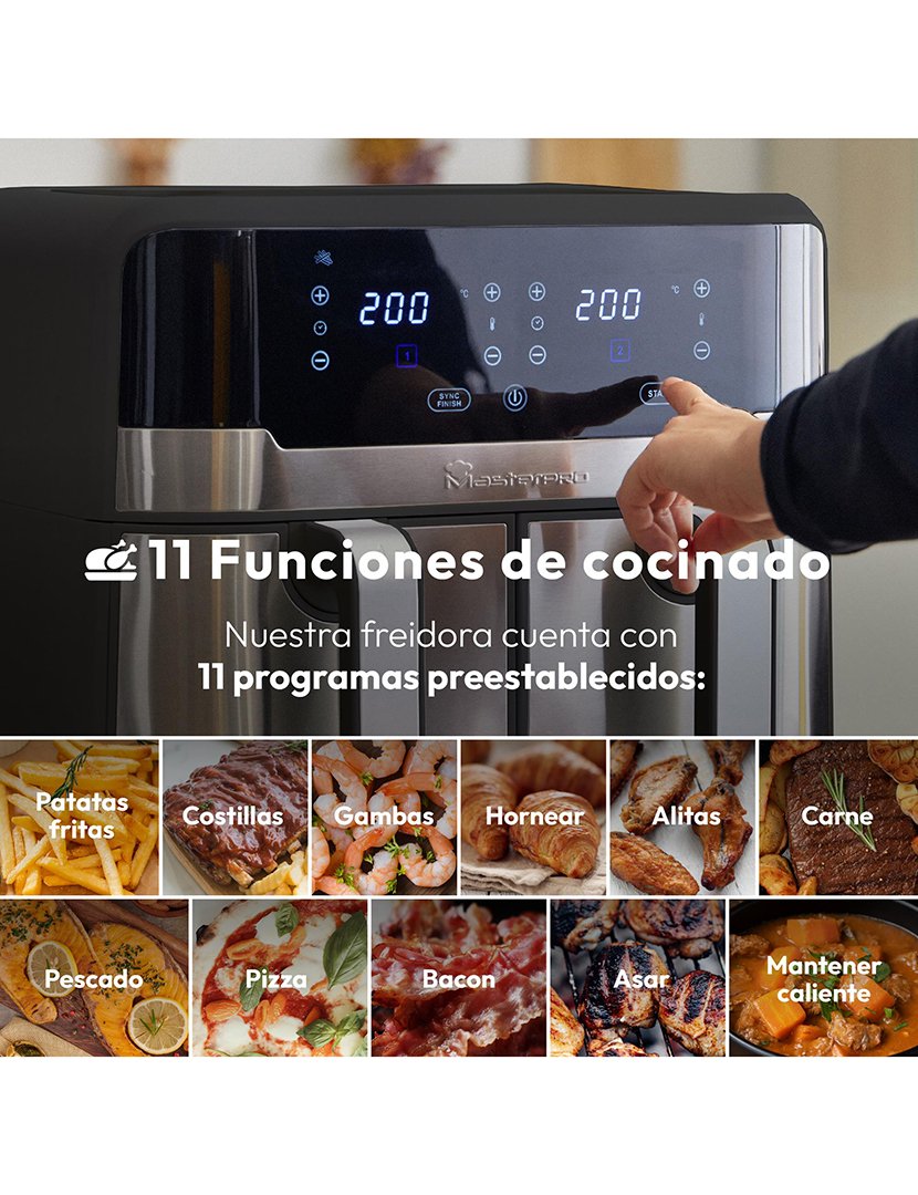 Fritadeira Elétrica Rocket Duo 900 com 11 Funções Preto