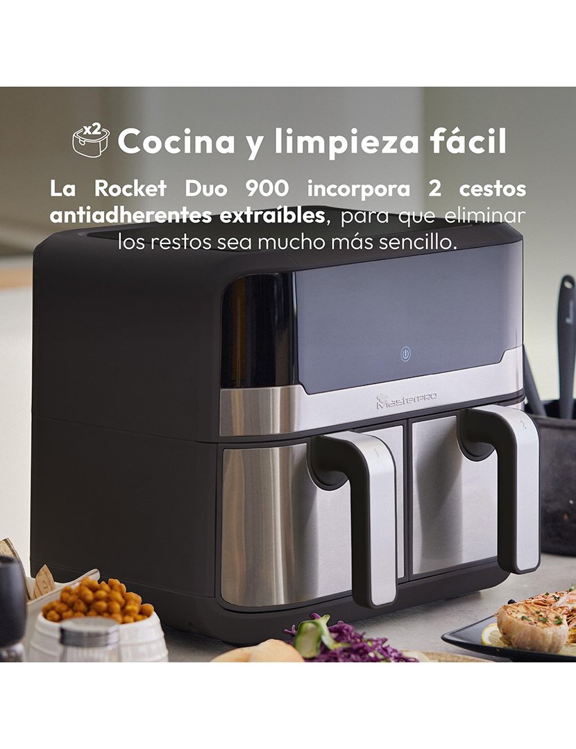 Fritadeira Elétrica Rocket Duo 900 com 11 Funções Preto