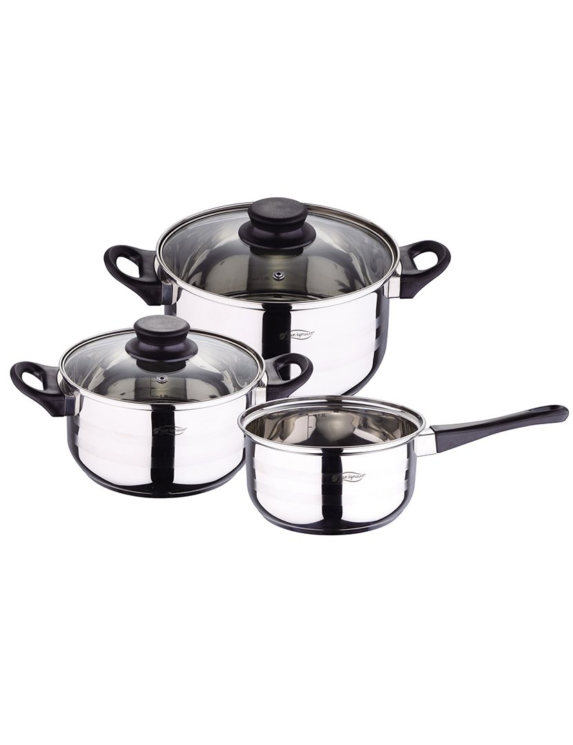 Conjunto de 5 peças de utensílios de cozinha em aço inoxidável, fabricado em Toledo, Singapura.