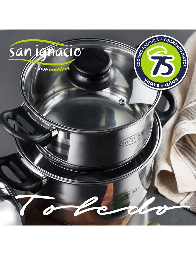 Conjunto de panelas de oito peças 