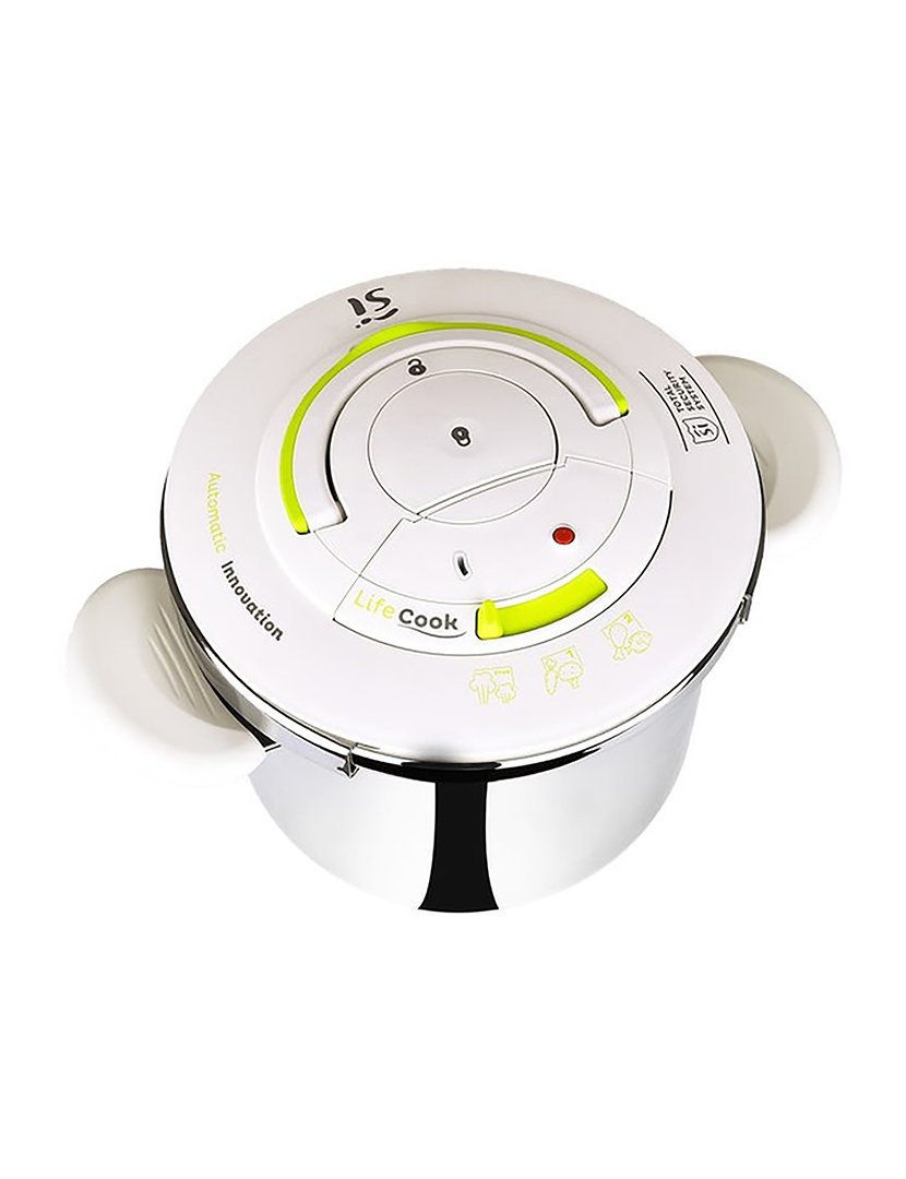 Panela de pressão Lifecook de aço inoxidável, 22 cm, 6,5 L