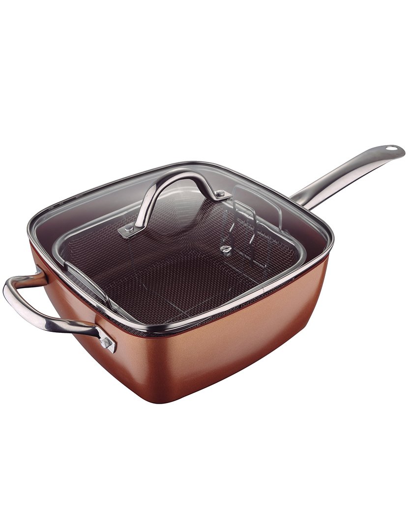 Frigideira Quadrada Optimun Cobre