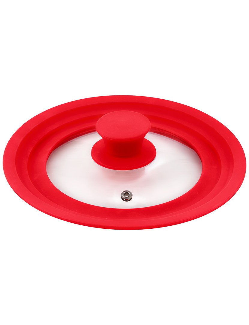 Tampa universal (16/18/20 cm) de vidro vermelho, coleção Jolie