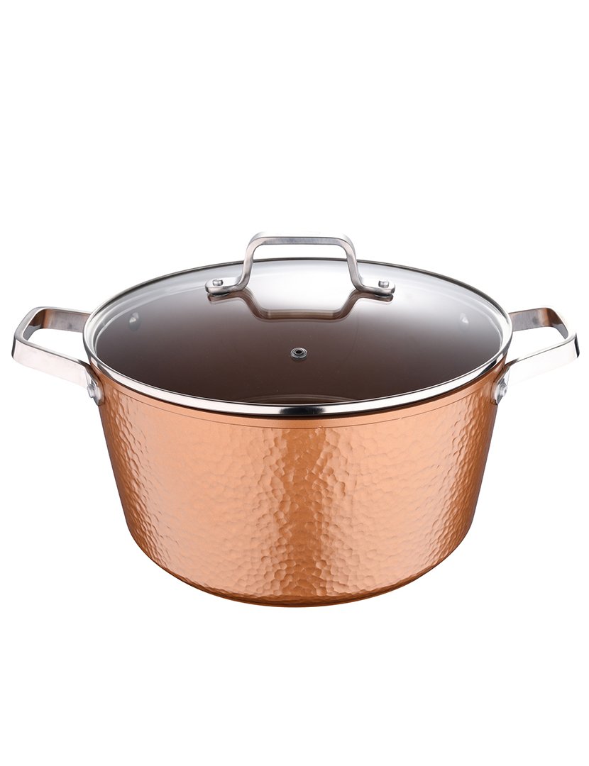 Caçarola com tampa, 28x15cm, em alumínio, para indução, coleção original.