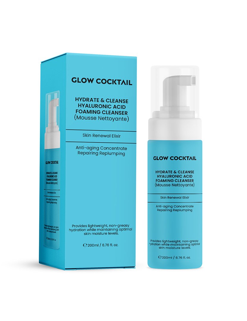 Gel de Limpeza Facial Espumante com Ácido Hialurônico Hidratante e Limpador 200ml