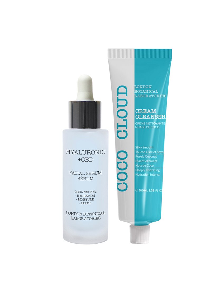Creme de limpeza Coco Cloud 100ml + Ácido Hialurônico + Sérum Hidratante CBD 30ml