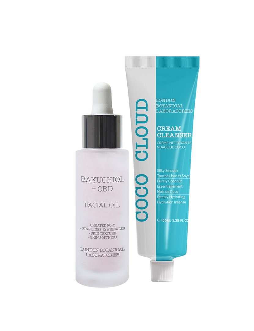 Creme de limpeza Coco Cloud 100ml + Bakuchiol + Sérum CBD 30ml