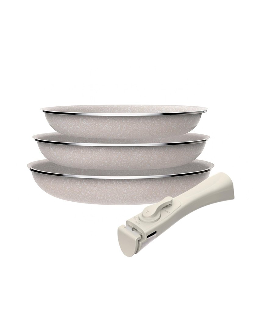 Conjunto de 3 frigideiras de alumínio prensado, ø18ø20ø24cm