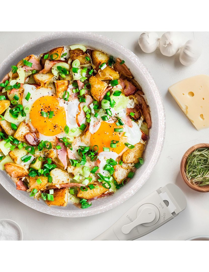 Conjunto 3 Caçarolas Ilag Creme