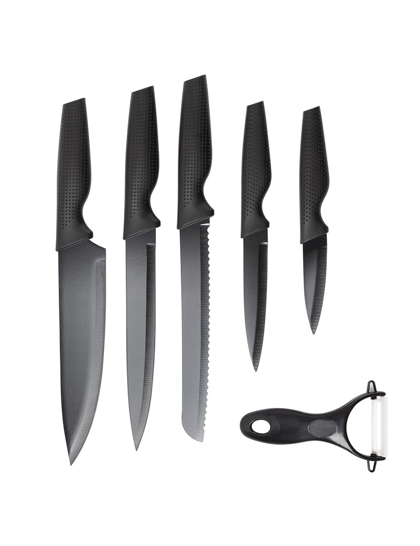 Conjunto de 5 facas + descascador em aço inoxidável da Willow