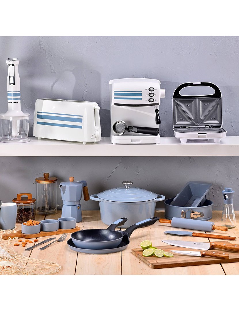 Conjunto de 5 utensílios de cozinha em silicone e madeira de acácia, Noia 