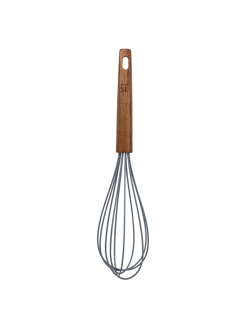 Conjunto de 5 utensílios de cozinha em silicone e madeira de acácia, Noia 