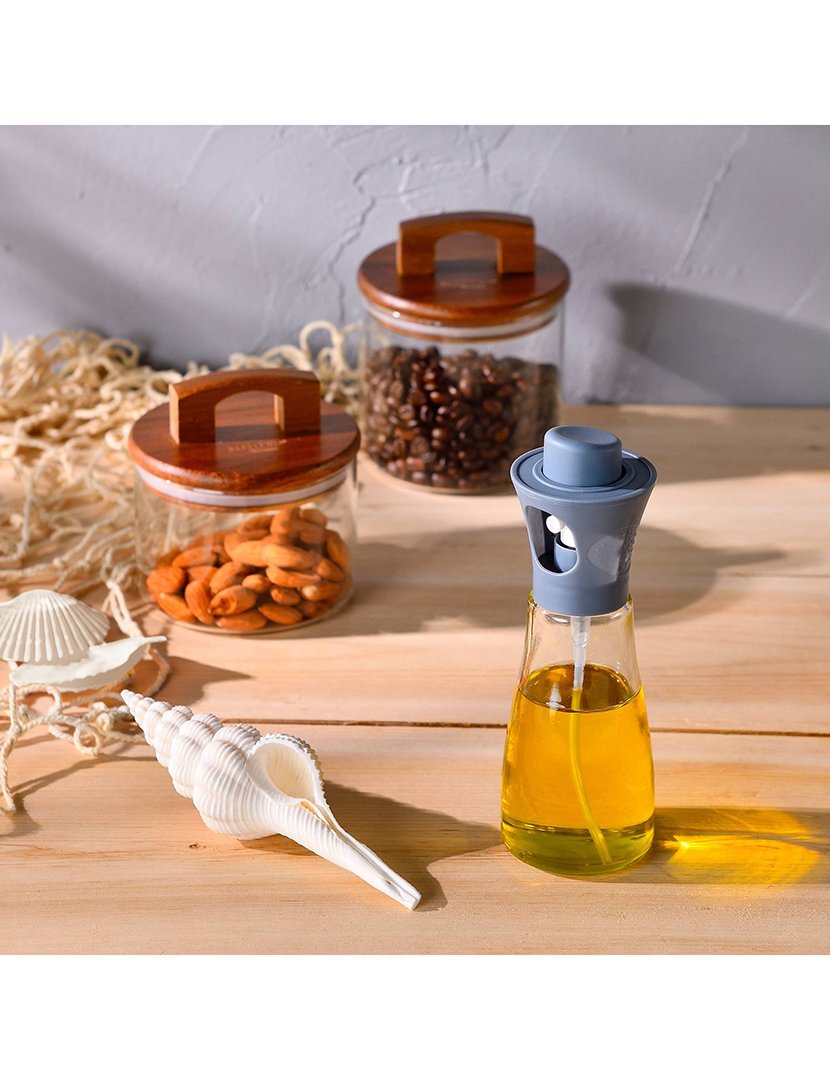 Conjunto de frascos de vidro borossilicato de 400ml + 500ml com tampas de madeira de acácia, 