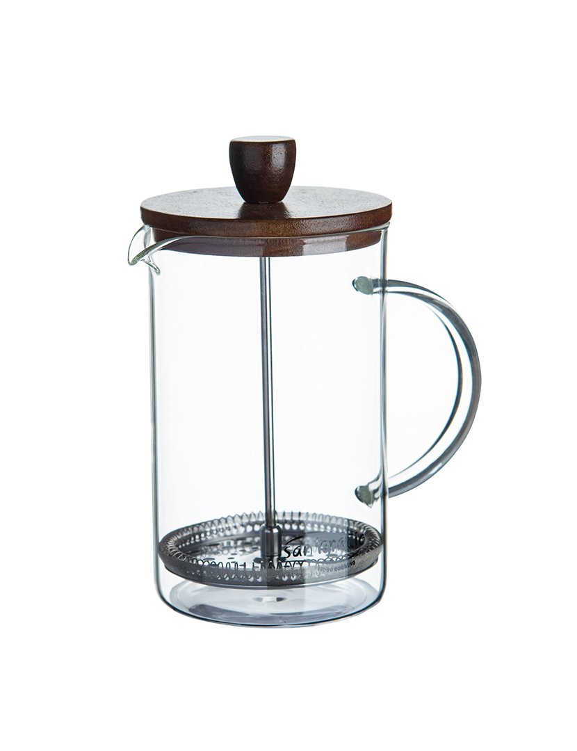 Cafeteira de êmbolo em vidro borossilicato 15,8x10x18,8cm Noia 