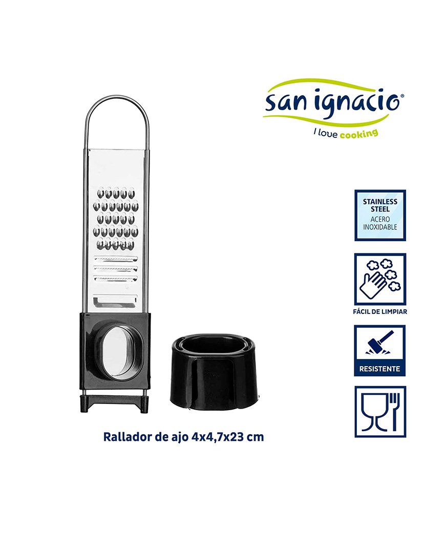 Ralador de alho, metal, preto, coleção Kinvara