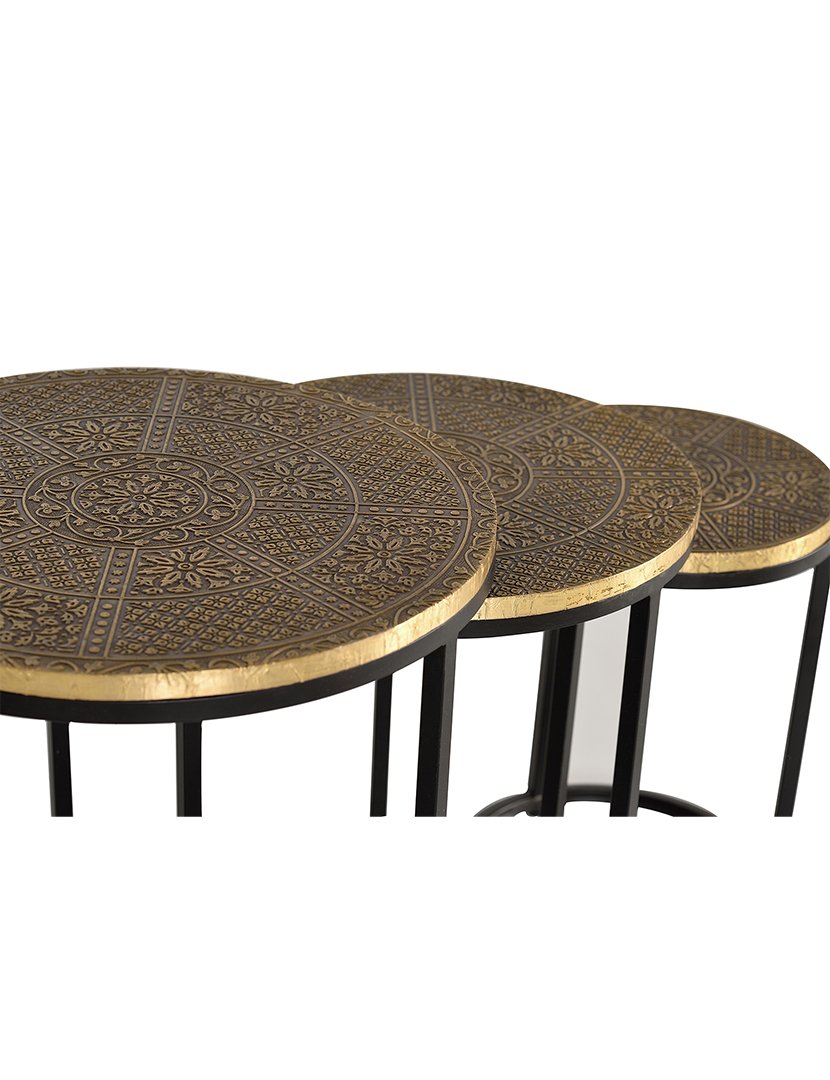 Mesa de Centro 1028 Preto e Bronze