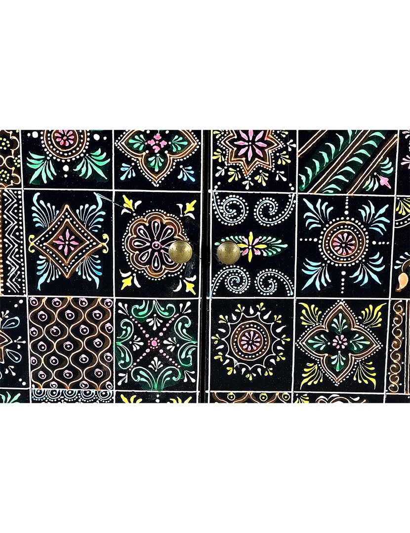 Mesa de Cabeceira 1373 Castanho e Multicolorido