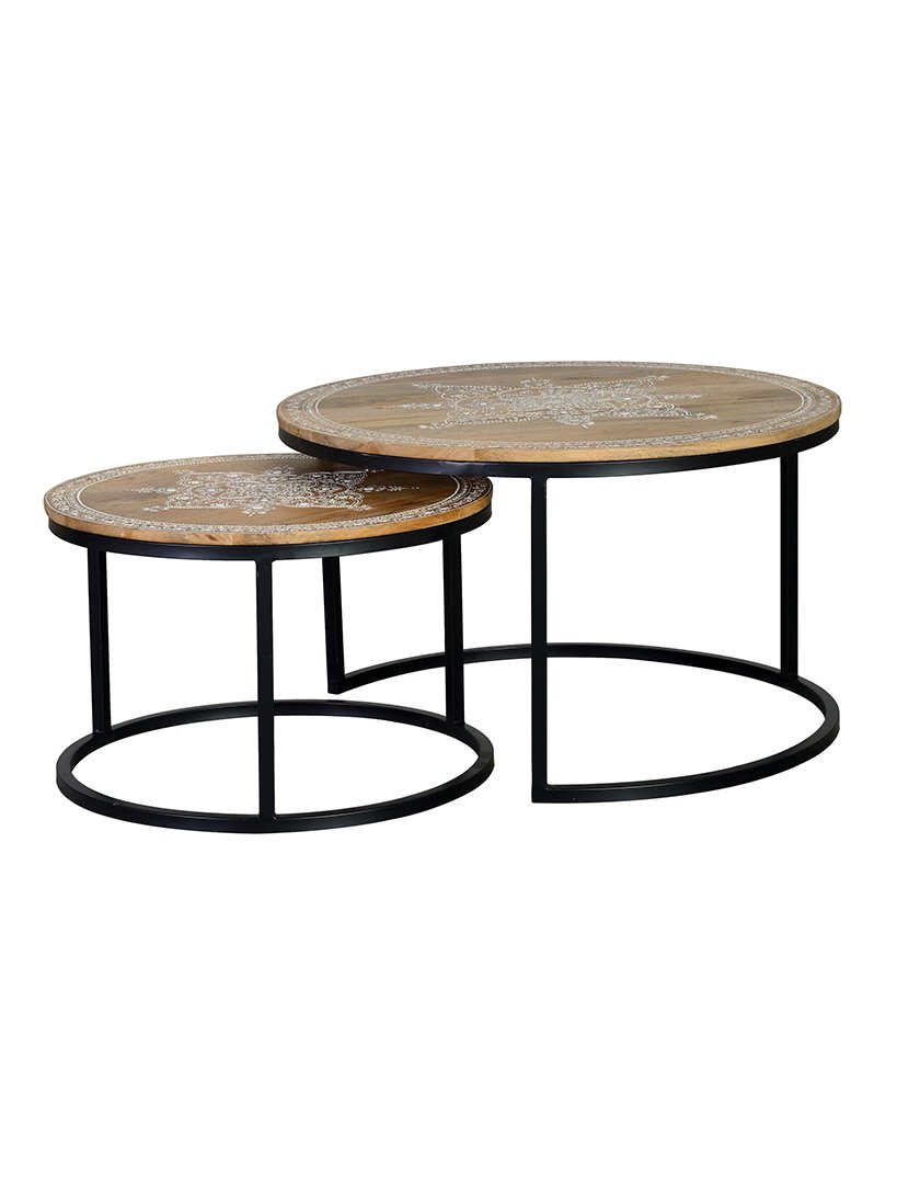 Mesa de Centro 6796 Castanho e Preto