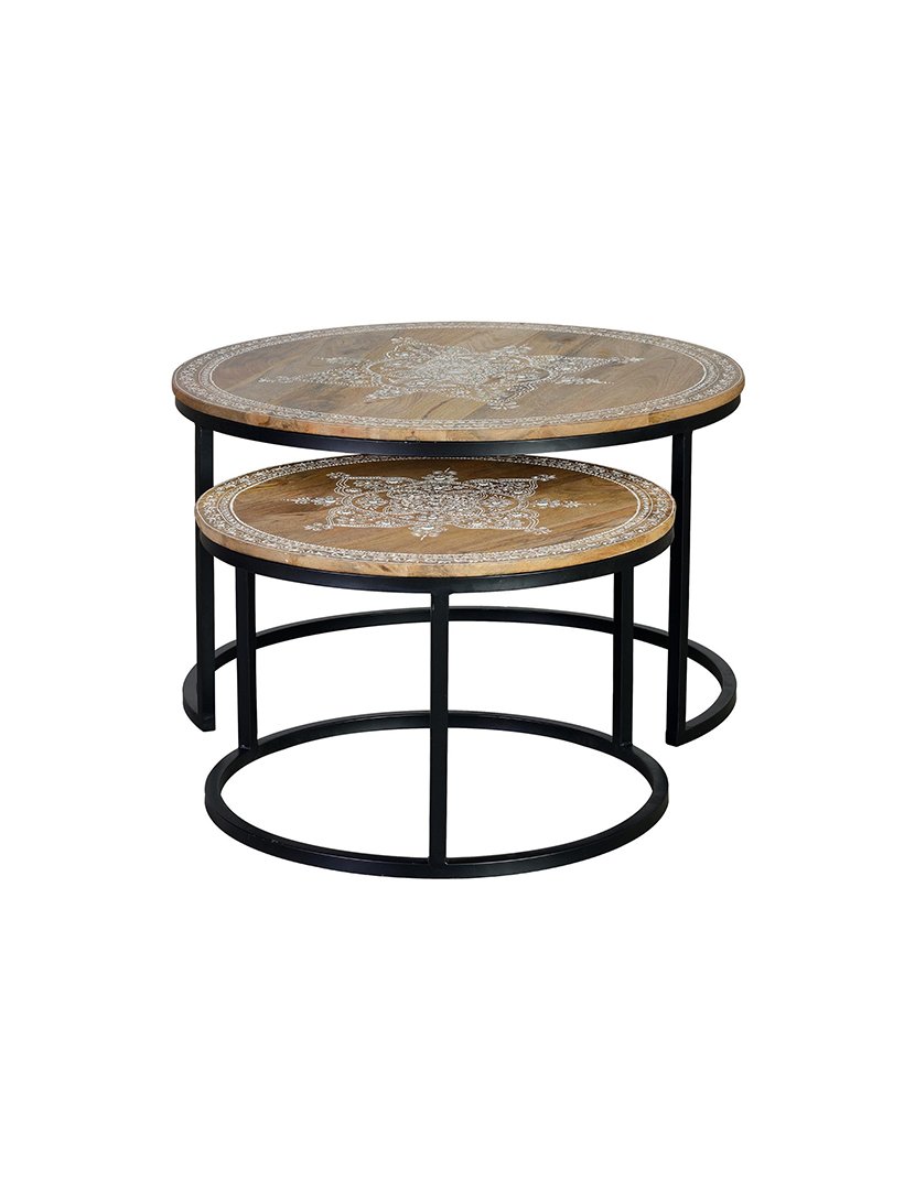 Mesa de Centro 6796 Castanho e Preto