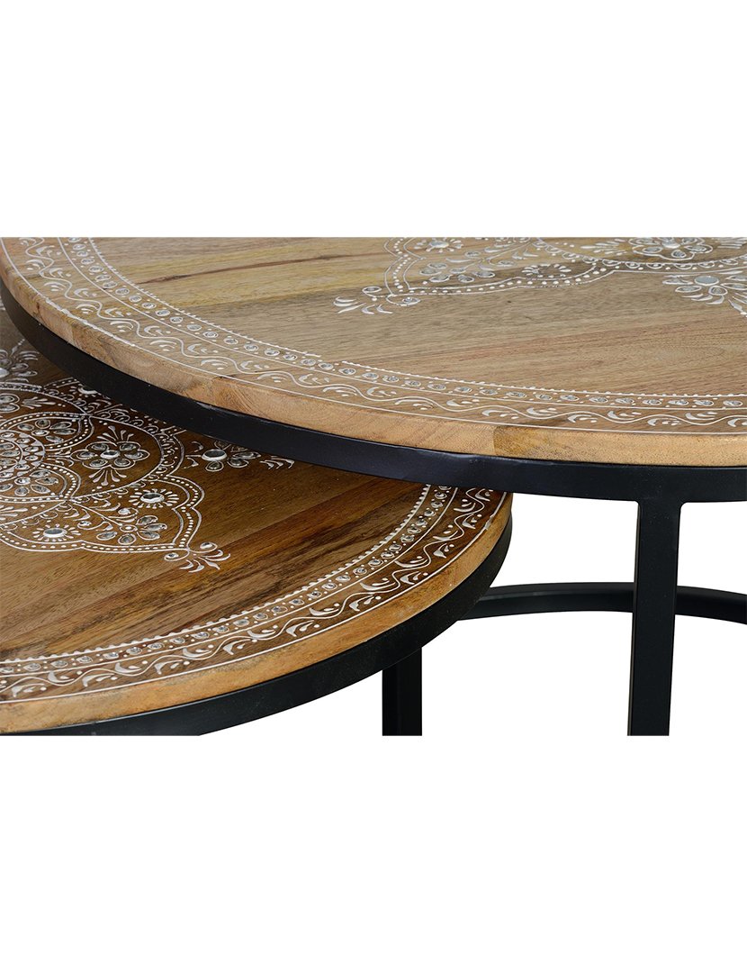 Mesa de Centro 6796 Castanho e Preto