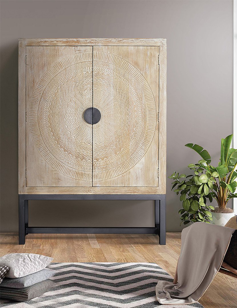 Armário 6981 Branco e Ferro