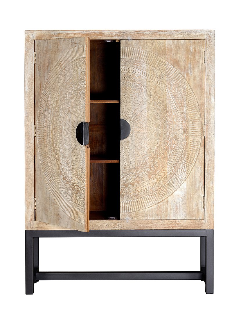 Armário 6981 Branco e Ferro