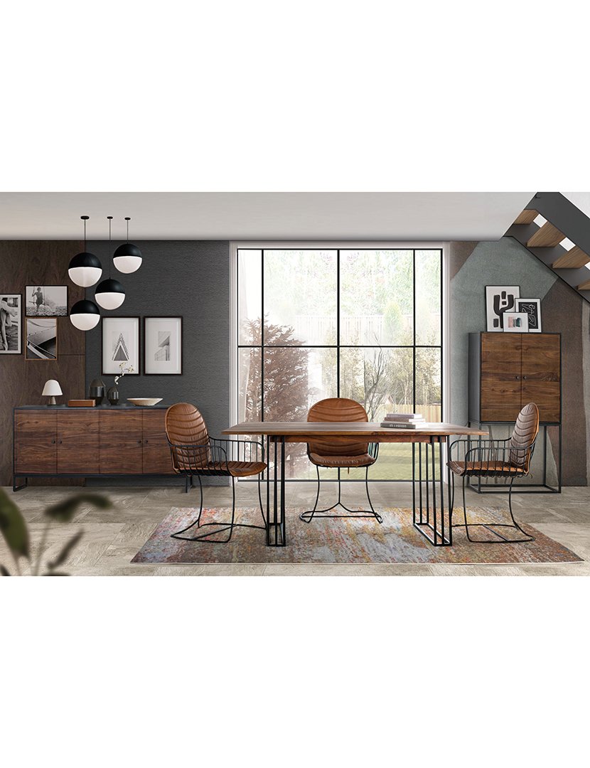 Sideboard Vajillero 1471 Black and Brown